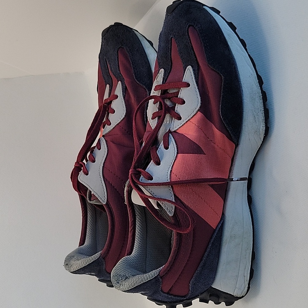 🧨US 9- FIGS X New Balance 327 "Burgundy/Hot Coral" Women's Low Top Sneakers